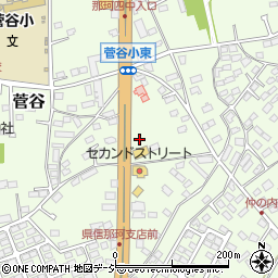 ファミリーマート那珂菅谷中央店周辺の地図