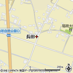 栃木県真岡市長田周辺の地図
