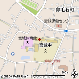 前橋市立宮城中学校周辺の地図