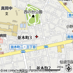栃木県真岡市並木町周辺の地図