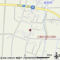 栃木県河内郡上三川町上蒲生周辺の地図