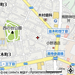 栃木県真岡市並木町3丁目周辺の地図