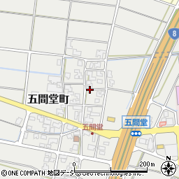 石川県能美市五間堂町乙周辺の地図