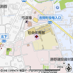 吉岡町社会体育館周辺の地図