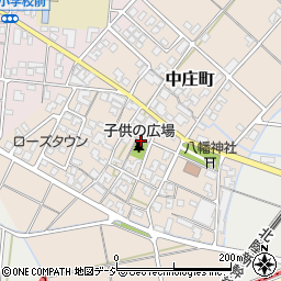 石川県能美市中庄町（丁）周辺の地図