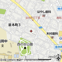 栃木県真岡市並木町3丁目29周辺の地図