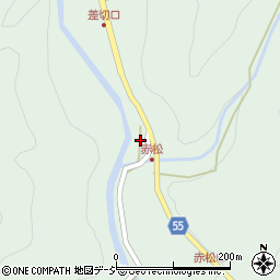 長野県東筑摩郡筑北村坂北赤松周辺の地図