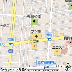 サンキ真岡店周辺の地図