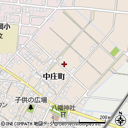 石川県能美市中庄町周辺の地図