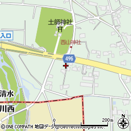 長野県大町市常盤西山134-4周辺の地図