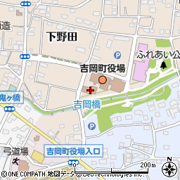 吉岡町役場　保健センター周辺の地図