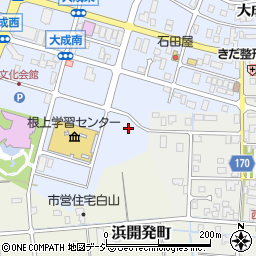 石川県能美市大成町ヲ周辺の地図