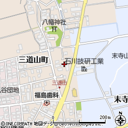 石川県能美市三道山町ト周辺の地図