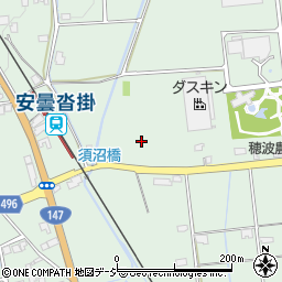 長野県大町市常盤東原周辺の地図