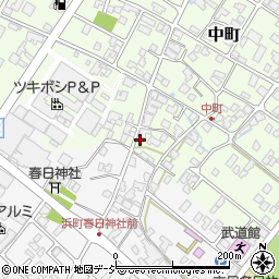 石川県能美市中町レ20-1周辺の地図