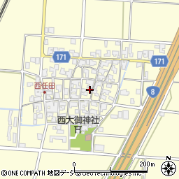 石川県能美市西任田町周辺の地図