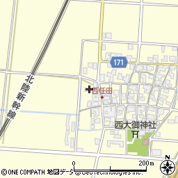 石川県能美市西任田町（ニ）周辺の地図