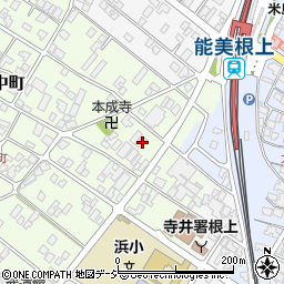 石川県能美市中町申36周辺の地図