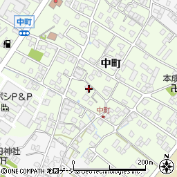 石川県能美市中町ツ109周辺の地図