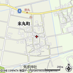 石川県能美市来丸町周辺の地図