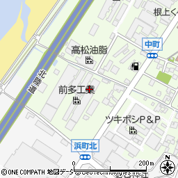 石川県能美市中町レ周辺の地図