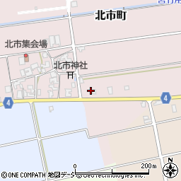 石川県能美市北市町ロ周辺の地図