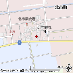 石川県能美市北市町ホ周辺の地図