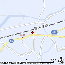長野県東筑摩郡筑北村坂井168周辺の地図