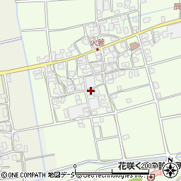 石川県能美市火釜町周辺の地図