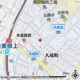 石川県能美市大成町ヘ周辺の地図