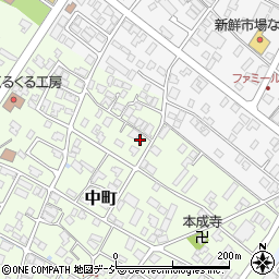 石川県能美市中町ラ周辺の地図