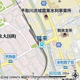 鶴来駅周辺の地図
