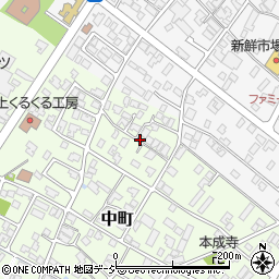 石川県能美市中町周辺の地図
