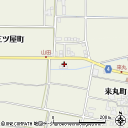 石川県能美市三ツ屋町ト周辺の地図