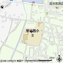 那珂市立菅谷西小学校周辺の地図