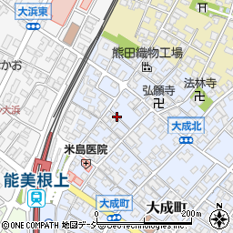 石川県能美市大成町ニ周辺の地図