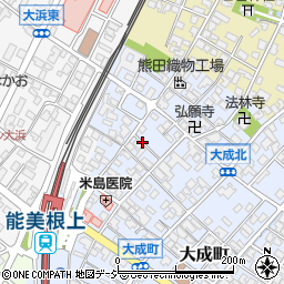 石川県能美市大成町（ニ）周辺の地図