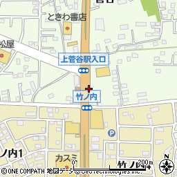 竹ノ内郵便局前周辺の地図