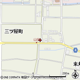 石川県能美市三ツ屋町ニ周辺の地図