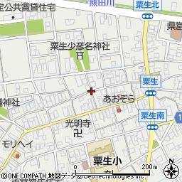 石川県能美市粟生町チ周辺の地図