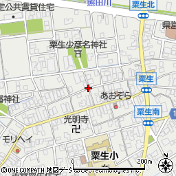石川県能美市粟生町（チ）周辺の地図