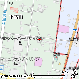 栃木県下野市下古山3323-7周辺の地図