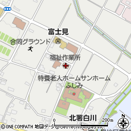 前橋市　富士見福祉作業所周辺の地図