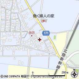 石川県能美市赤井町ヘ周辺の地図