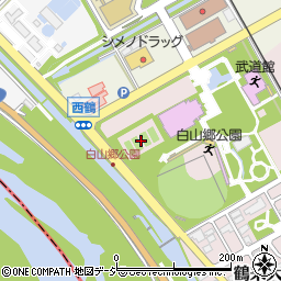 白山郷公園テニスコート周辺の地図