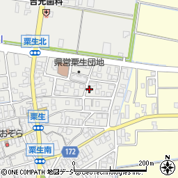 石川県能美市粟生町東周辺の地図