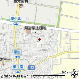 石川県能美市粟生町（東）周辺の地図