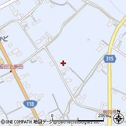 茨城県那珂市飯田周辺の地図