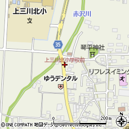 上三川北小学校前周辺の地図