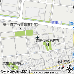 石川県能美市粟生町周辺の地図